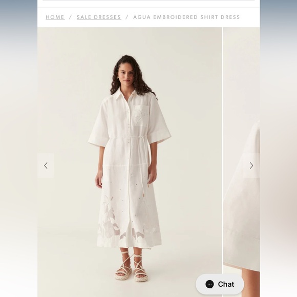 Agua Embroidered Shirt Dress - Picture 2 of 3